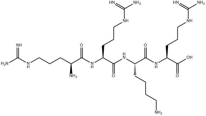 (2S)-2-[[(2S)-6-Amino-2-[[(2S)-2-[[(2S)-2-amino-5-(diaminomethylideneamino)pentanoyl]amino]-5-(diaminomethylideneamino)pentanoyl]amino]hexanoyl]amino]-5-(diaminomethylideneamino)pentanoic acid Structure