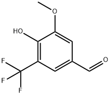 4-羟基-3-甲氧基-5-(三氟甲基)苯甲醛, 116314-60-4, 结构式
