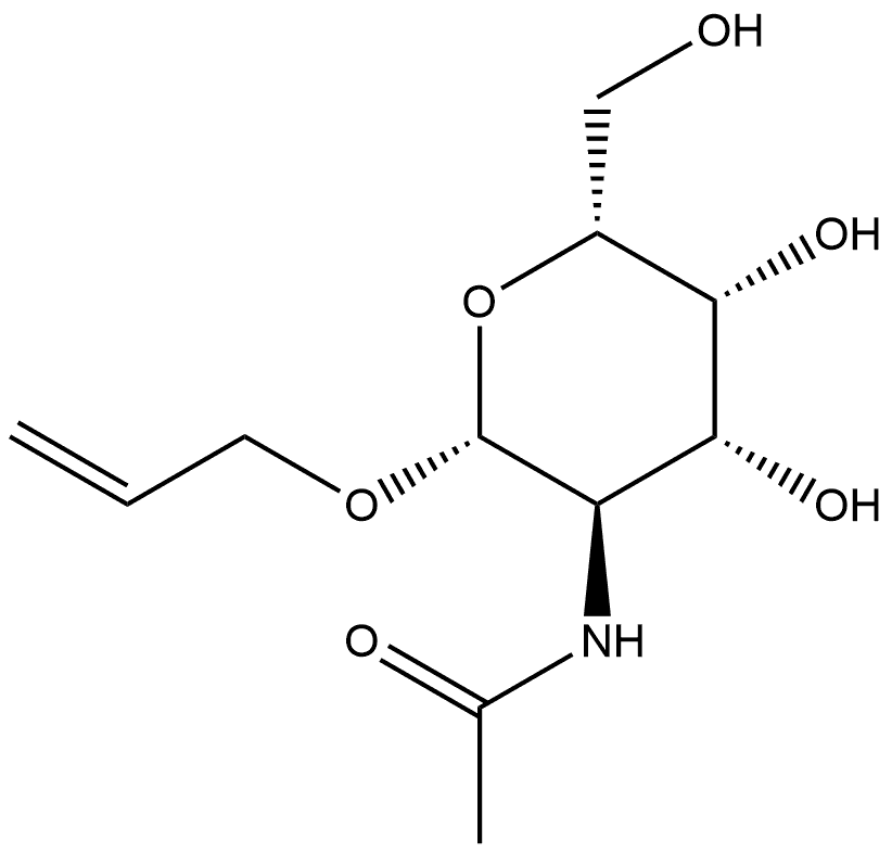 烯丙基 2-乙酰氨基-2-脱氧 Β-D-吡喃半乳糖苷 结构式