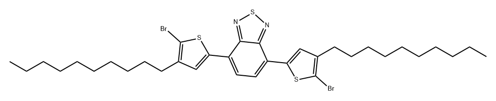 2,1,3-Benzothiadiazole, 4,7-bis(5-bromo-4-decyl-2-thienyl)- Struktur