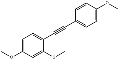 Benzene, 4-methoxy-1-[2-(4-methoxyphenyl)ethynyl]-2-(methylthio)-