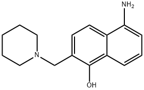 5-Amino-2-(piperidin-1-ylmethyl)naphthalen-1-ol Struktur