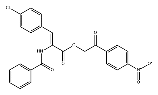 2-Propenoic acid, 2-(benzoylamino)-3-(4-chlorophenyl)-, 2-(4-nitrophenyl)-2-oxoethyl ester, (2Z)- Structure