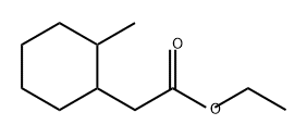 Cyclohexaneacetic acid, 2-methyl-, ethyl ester Struktur