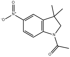 Ethanone, 1-(2,3-dihydro-3,3-dimethyl-5-nitro-1H-indol-1-yl)-,116584-61-3,结构式