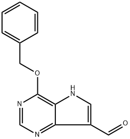 5H-Pyrrolo[3,2-d]pyrimidine-7-carboxaldehyde, 4-(phenylmethoxy)- Structure