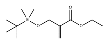 2-Propenoic acid, 2-[[[(1,1-dimethylethyl)dimethylsilyl]oxy]methyl]-, ethyl ester 化学構造式