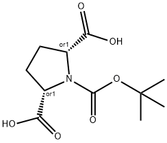 116724-80-2 1,2,5-Pyrrolidinetricarboxylic acid, 1-(1,1-dimethylethyl) ester, (2R,5S)-rel-