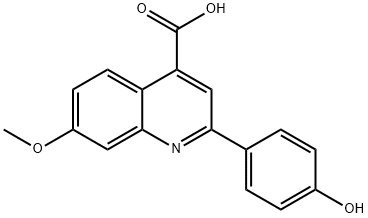 2-(4-Hydroxyphenyl)-7-methoxyquinoline-4-carboxylic acid Struktur