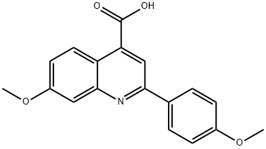 7-Methoxy-2-(4-methoxyphenyl)quinoline-4-carboxylic acid 结构式