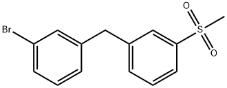 1-[(3-bromophenyl)methyl]-3-methanesulfonylben
zene Structure