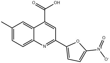 6-Methyl-2-(5-nitrofuran-2-yl)quinoline-4-carboxylic acid Struktur