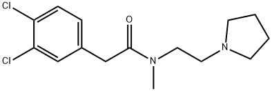 Benzeneacetamide, 3,4-dichloro-N-methyl-N-[2-(1-pyrrolidinyl)ethyl]- Struktur