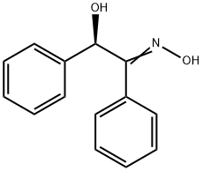 Ethanone, 2-hydroxy-1,2-diphenyl-, oxime, (2R)- Structure