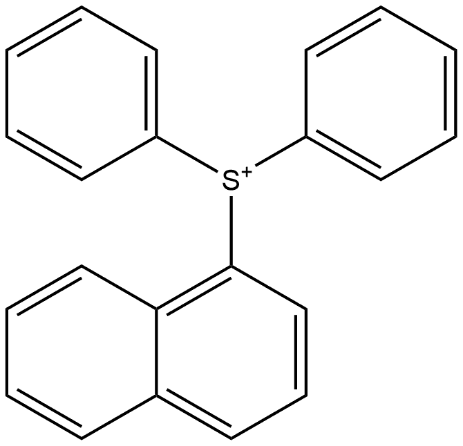 1-Naphthalenyldiphenylsulfonium Structure