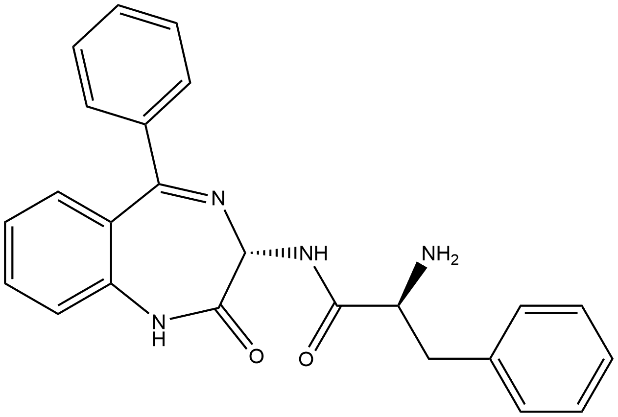 Benzenepropanamide, α-amino-N-[(3S)-2,3-dihydro-2-oxo-5-phenyl-1H-1,4-benzodiazepin-3-yl]-, (αS)-