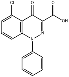 3-Cinnolinecarboxylic acid, 5-chloro-1,4-dihydro-4-oxo-1-phenyl- Structure