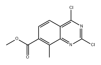 7-Quinazolinecarboxylic acid, 2,4-dichloro-8-methyl-, methyl ester Structure