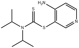 Carbamodithioic acid, N,N-bis(1-methylethyl)-, 4-amino-3-pyridinyl ester Structure