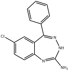 3H-1,3,4-Benzotriazepin-2-amine, 7-chloro-5-phenyl- Structure