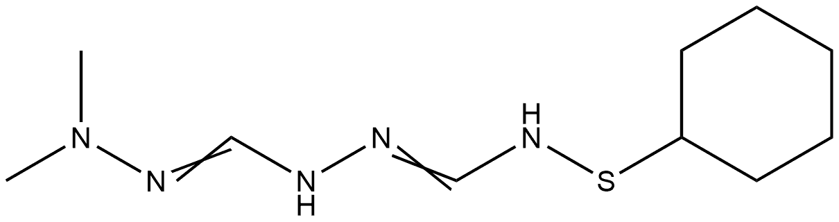 Cyclohexanesulfenamide, N-[[[(dimethylamino)iminomethyl]amino]iminomethyl]- Struktur