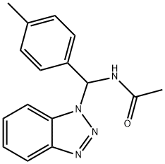 N-[1H-1,2,3-Benzotriazol-1-yl(4-methylphenyl)methyl]acetamide Structure