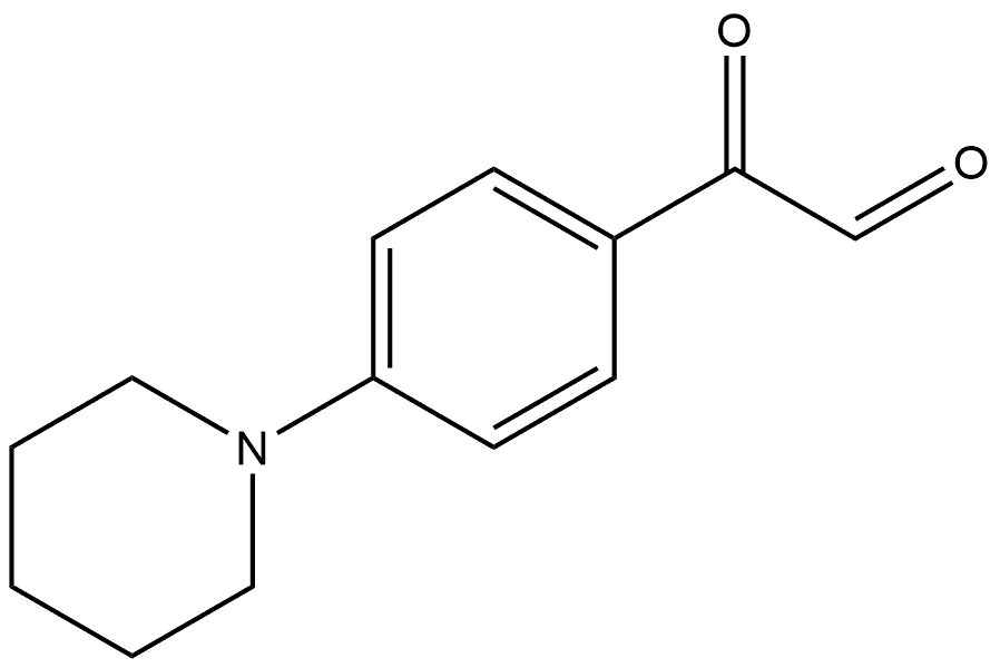Benzeneacetaldehyde, α-oxo-4-(1-piperidinyl)- Struktur