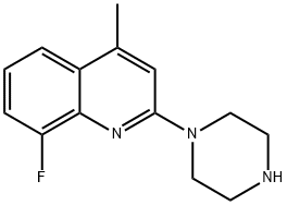 8-Fluoro-4-methyl-2-(piperazin-1-yl)quinoline Structure