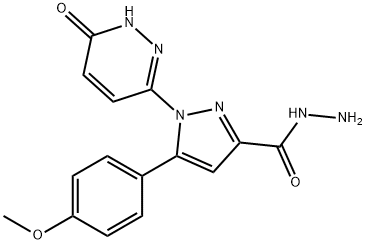 1-(1,6-Dihydro-6-oxo-3-pyridazinyl)-5-(4-methoxyphenyl)-1H-pyrazole-3-carboxylic acid hydrazide,1172391-95-5,结构式