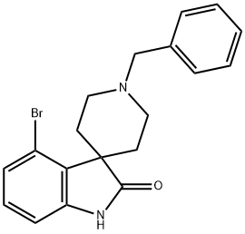 1'-benzyl-4-bromospiro[indoline-3,4'-piperidin]-2-one Struktur