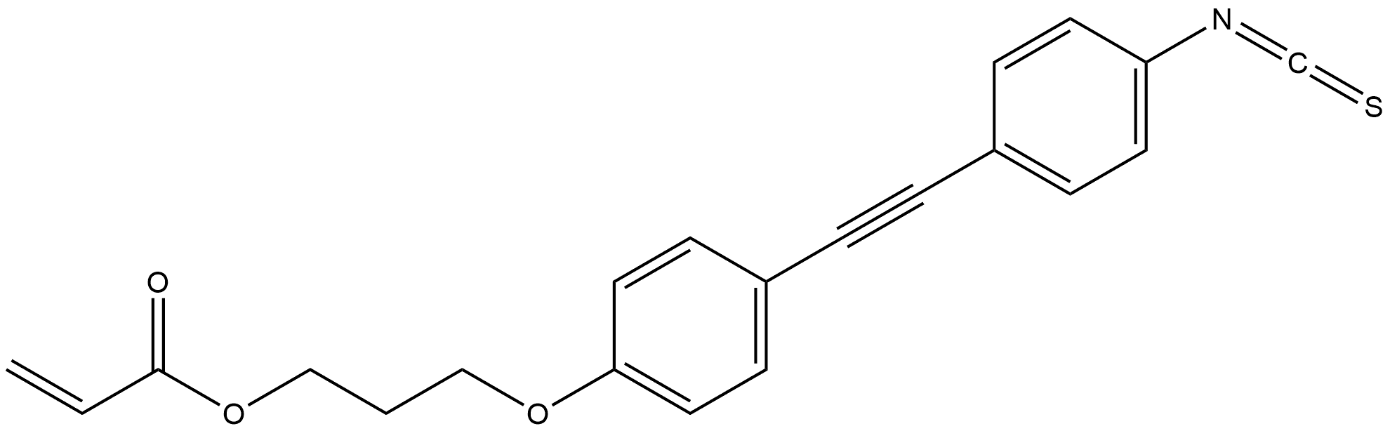 3-(4-((4-isothiocyanatophenyl)ethynyl)phenoxy)propyl acrylate Structure