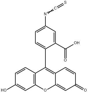 Benzoic acid, 2-(6-hydroxy-3-oxo-3H-xanthen-9-yl)-5-isothiocyanato- Struktur