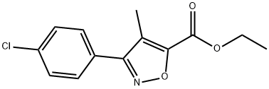 5-Isoxazolecarboxylic acid, 3-(4-chlorophenyl)-4-methyl-, ethyl ester Structure
