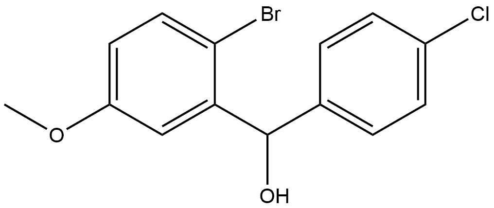 Benzenemethanol, 2-bromo-α-(4-chlorophenyl)-5-methoxy- Structure