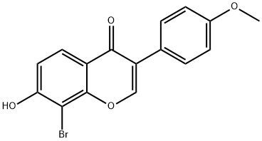 8-Bromo-7-hydroxy-3-(4-methoxyphenyl)-4H-chromen-4-one Struktur