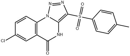 7-Chloro-3-[(4-methylphenyl)sulfonyl][1,2,3]triazolo[1,5-a]quinazolin-5(4H)-one Struktur