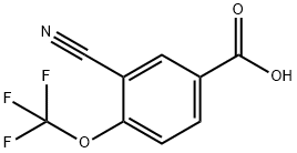 Benzoic acid, 3-cyano-4-(trifluoromethoxy)- 化学構造式