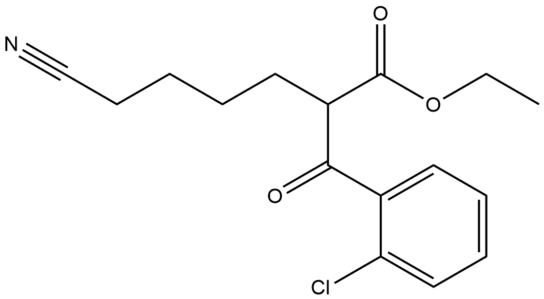 Benzenepropanoic acid, 2-chloro-α-(4-cyanobutyl)-β-oxo-, ethyl ester,1174527-50-4,结构式