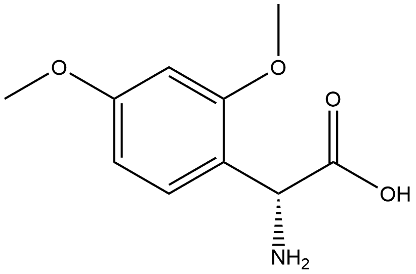 (R)-2-amino-2-(2,4-dimethoxyphenyl)acetic acid hydrochloride Struktur