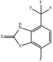 2-Mercapto-7-fluoro-4-trifluoromethyl-1,3-benzothiazole 结构式