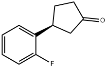 Cyclopentanone, 3-(2-fluorophenyl)-, (3S)- Struktur