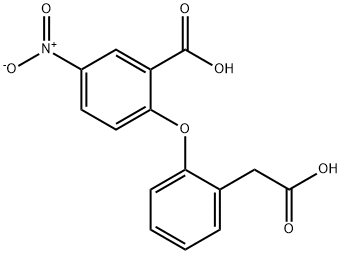 Benzeneacetic acid, 2-(2-carboxy-4-nitrophenoxy)- Structure