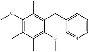 Pyridine, 3-[(2,5-dimethoxy-3,4,6-trimethylphenyl)methyl]- Struktur