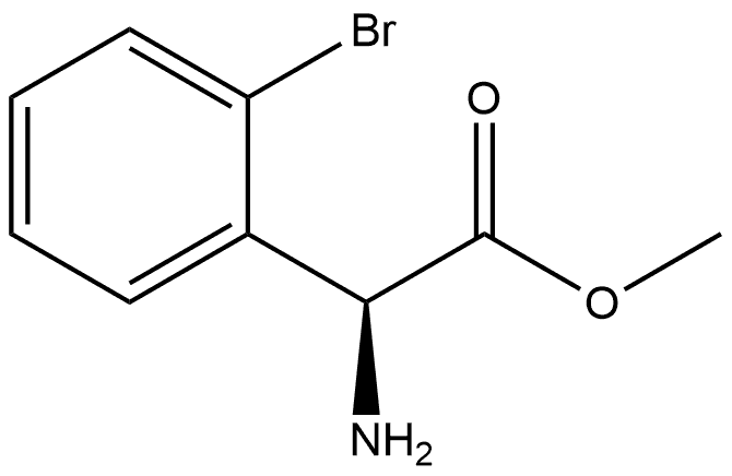 Benzeneacetic acid, α-amino-2-bromo-, methyl ester, (αS)- Structure