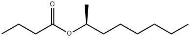 (+)-酪酸(S)-1-メチルヘプチル 化学構造式