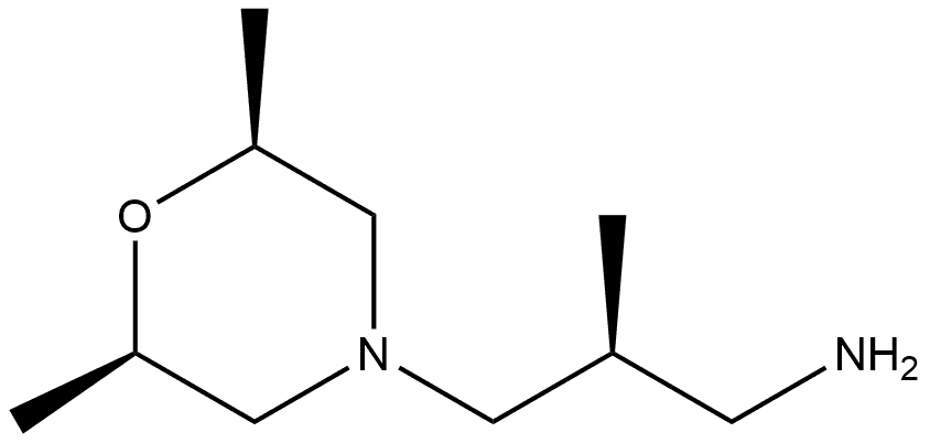 4-Morpholinepropanamine,β,2,6-trimethyl-,(βS,2R,6S)- Structure