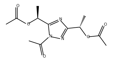 Ethanone, 1-[3,5-bis[(1S)-1-(acetyloxy)ethyl]-1H-1,2,4-triazol-1-yl]- Structure