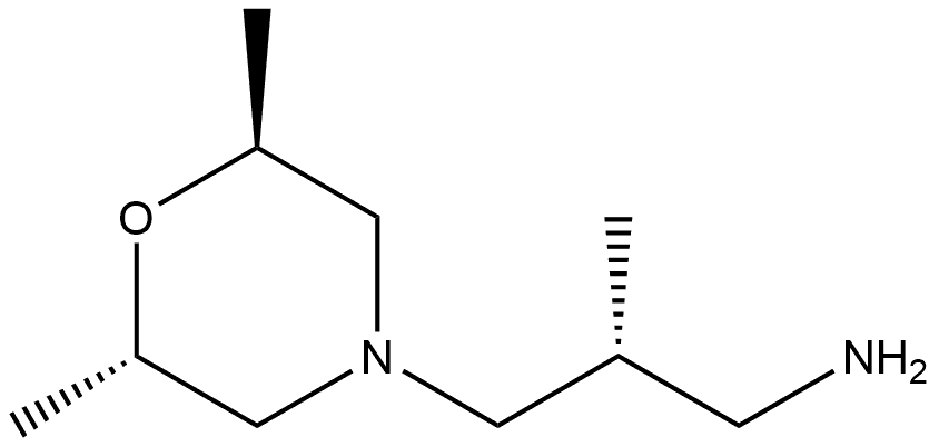 4-Morpholinepropanamine,β,2,6-trimethyl-,(βR,2S,6S)- Structure