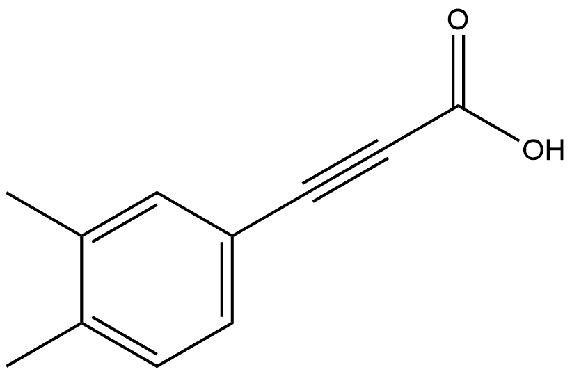 3-(3,4-二甲基苯基)丙炔酸,1176621-04-7,结构式