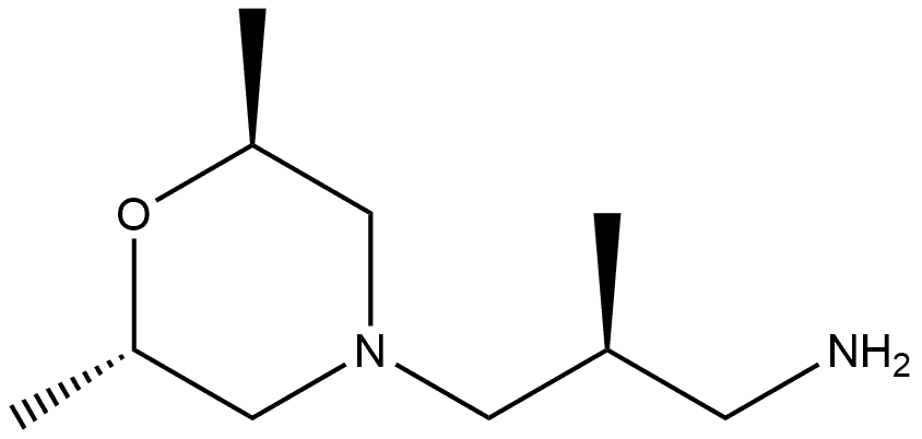 4-Morpholinepropanamine,β,2,6-trimethyl-,(βS,2S,6S)-,1176663-39-0,结构式